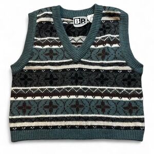 Vintage BP Nordstrom wool cropped preppy academia sweater vest size XS